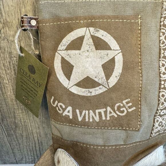 Canvas Leather Seed Purse Crossbody Seed Bag FAST SHIP NeW - Picture 2 of 7